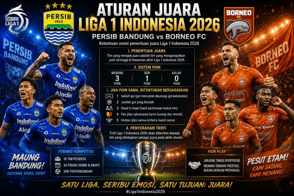 Aturan Juara Liga 1 Indonesia 2026
