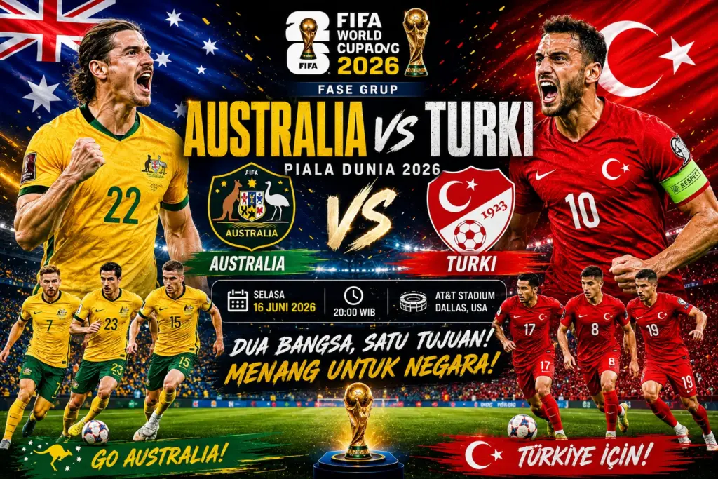 Prediksi Skor Australia vs Turki di Piala Dunia 2026