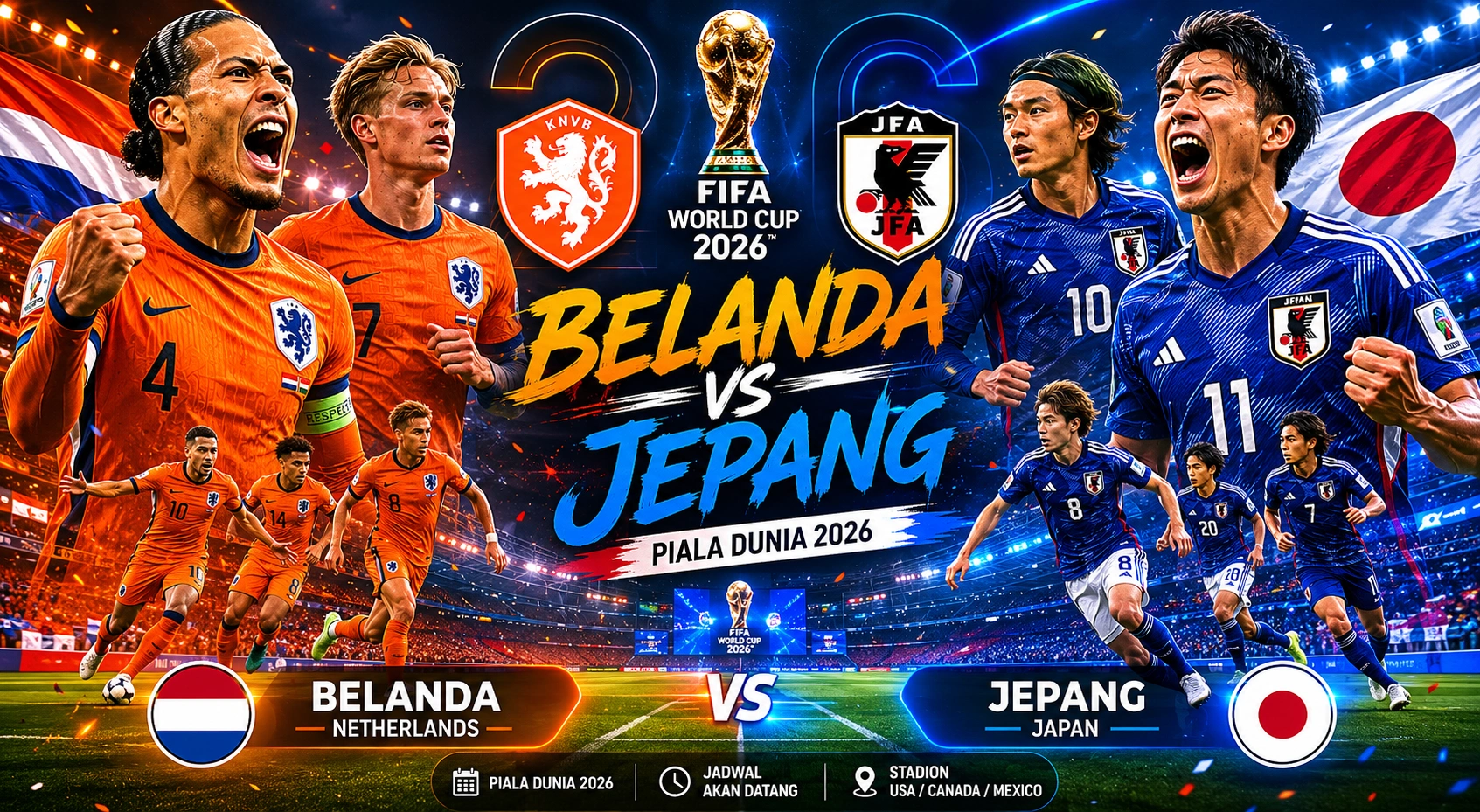 Prediksi Skor Belanda vs Jepang 2026