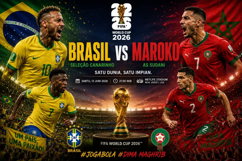 Prediksi Skor Brasil VS Maroko Piala Dunia 2026