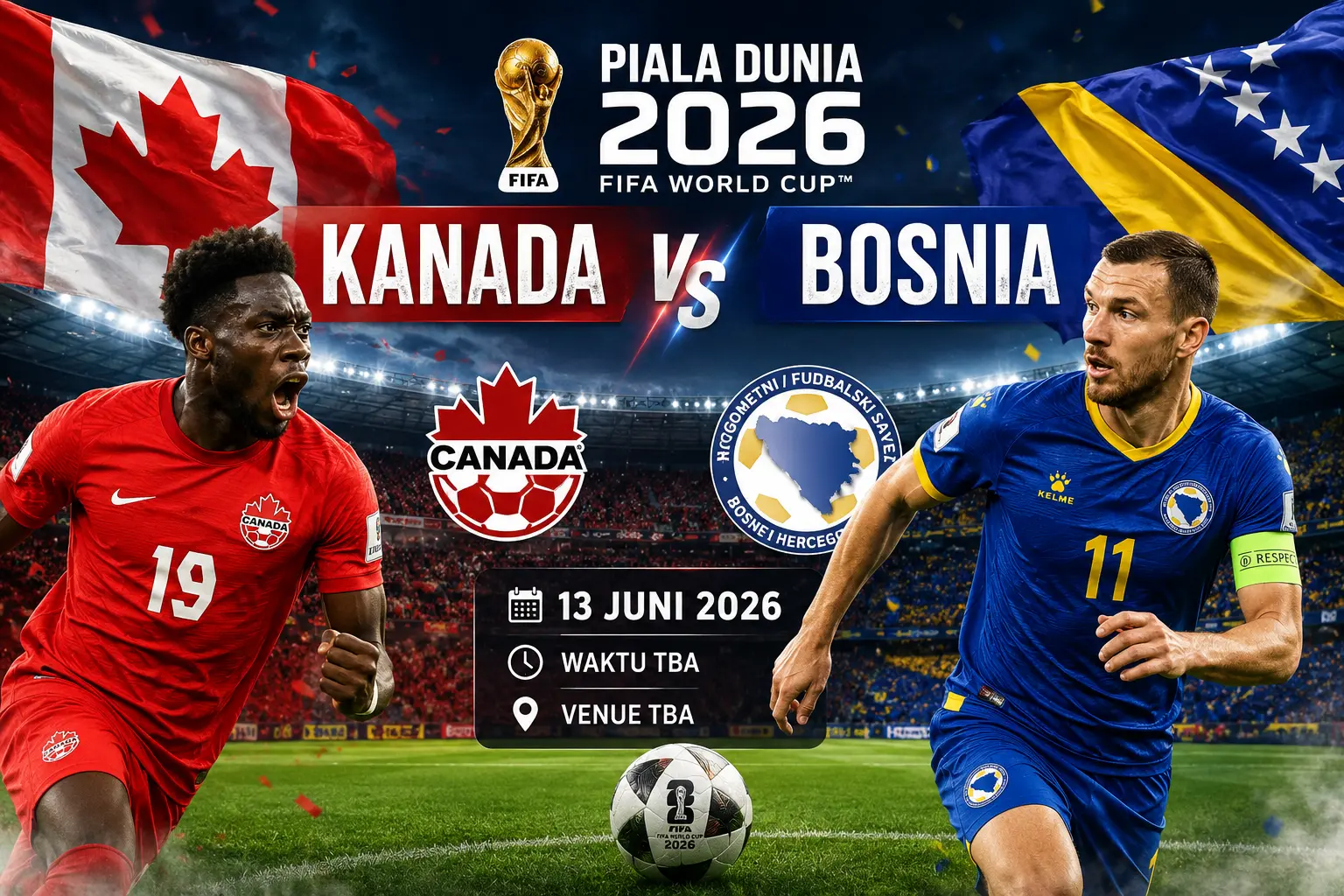 Prediksi Skor Kanada vs Bosnia