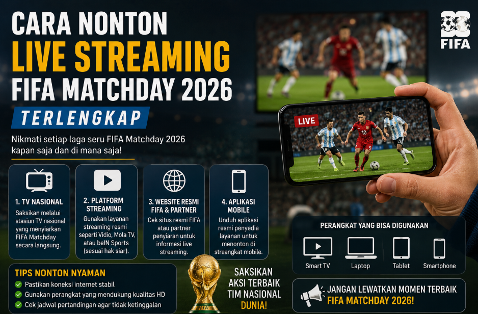 Cara Nonton Live Streaming FIFA Matchday 2026 Terlengkap