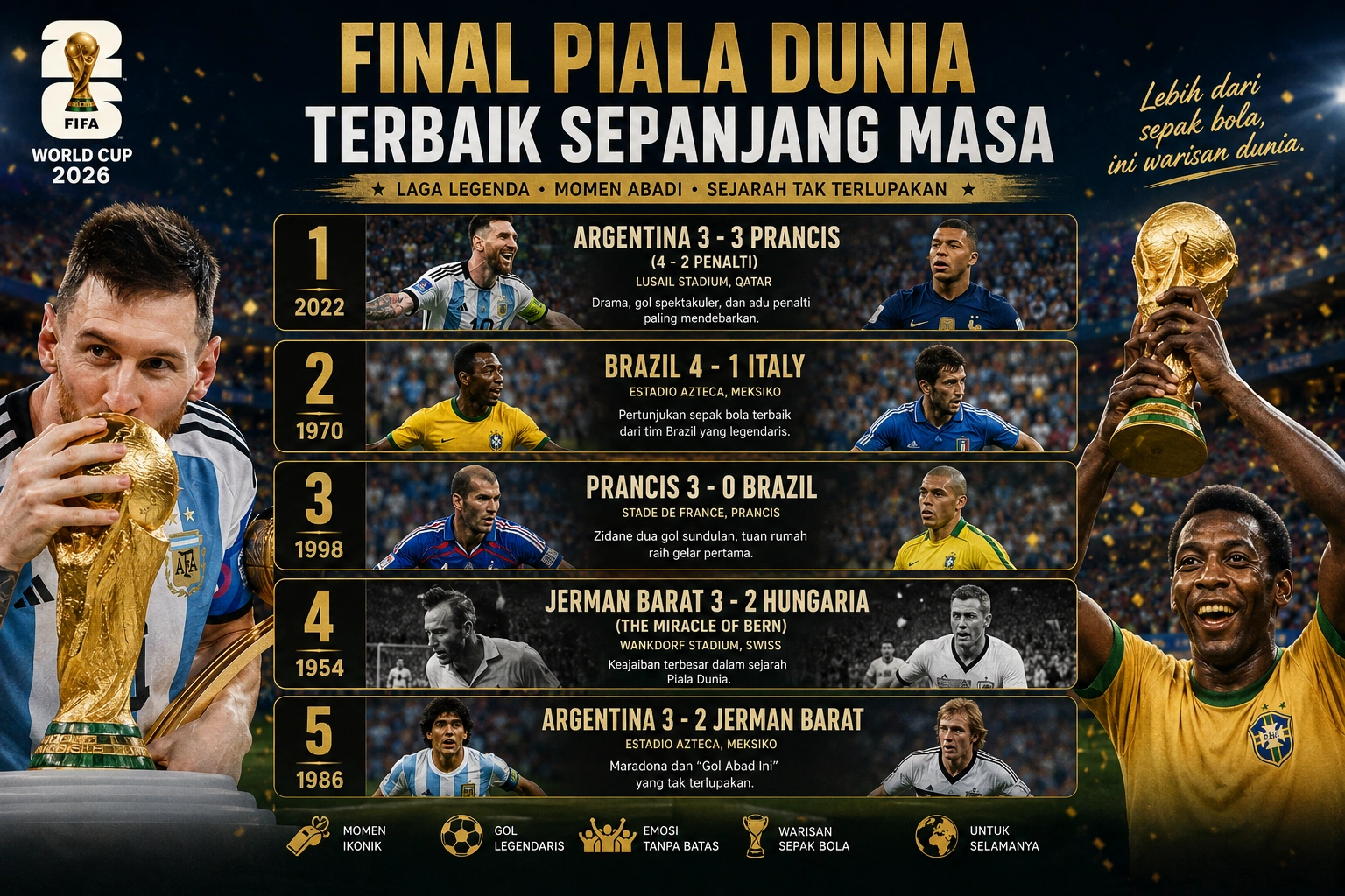 Final Piala Dunia Terbaik Sepanjang Masa