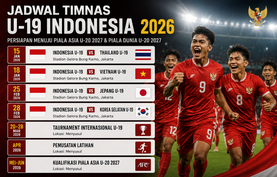 Jadwal Timnas U-19 Indonesia 2026 Terbaru