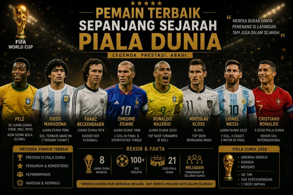 Pemain Terbaik Sepanjang Sejarah Piala Dunia