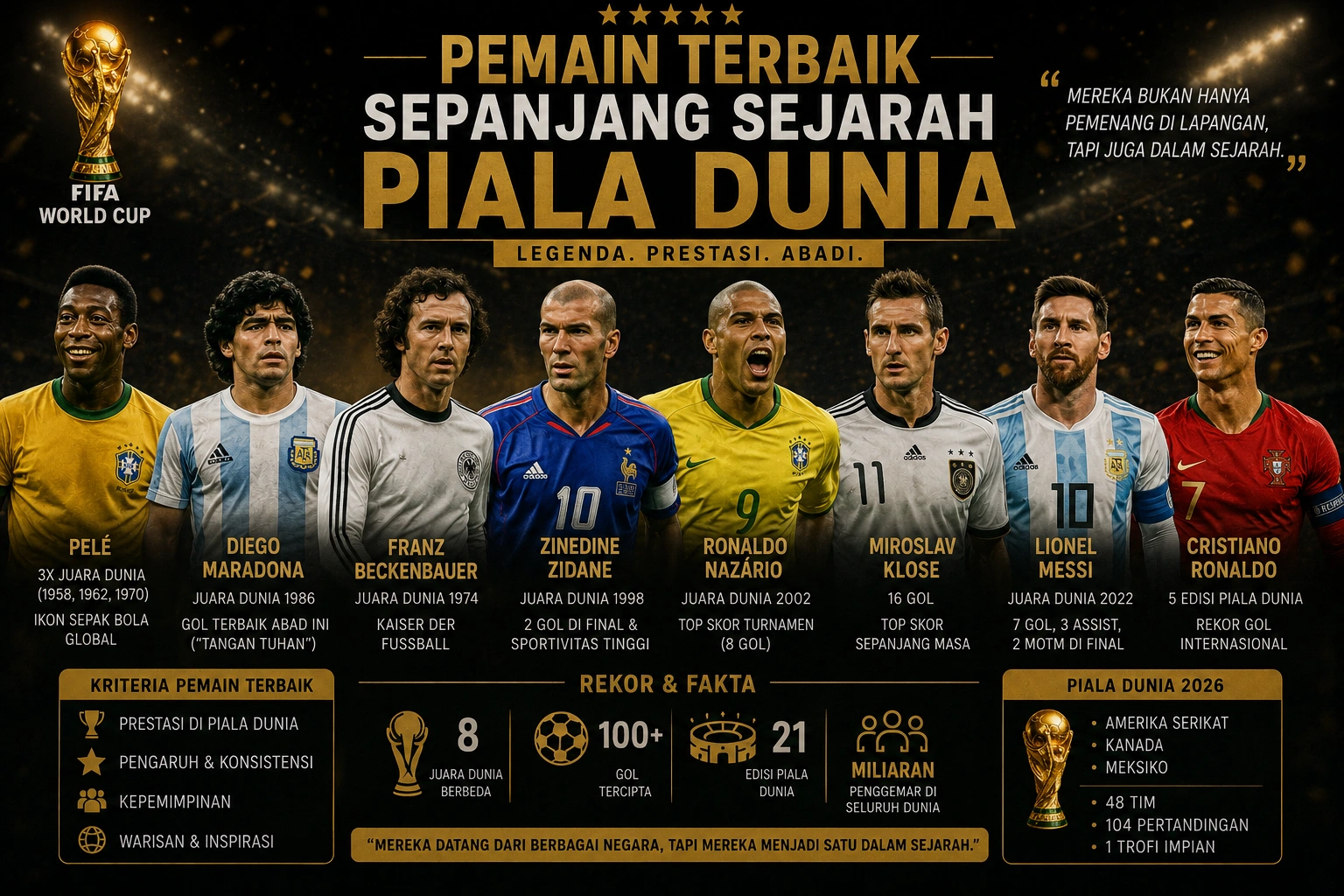 Pemain Terbaik Sepanjang Sejarah Piala Dunia