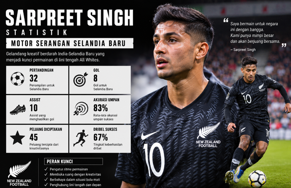 Sarpreet Singh Statistik: Motor Serangan Selandia Baru