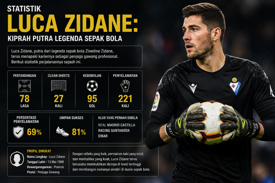 Statistik Luca Zidane: Kiprah Putra Legenda Sepak Bola
