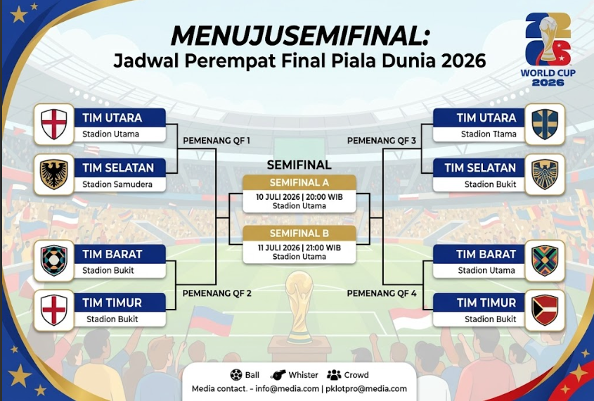 Menuju Semifinal: Jadwal Perempat Final Piala Dunia 2026