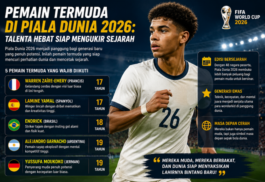 Pemain Termuda di Piala Dunia 2026: Talenta Hebat Siap Mengukir Sejarah