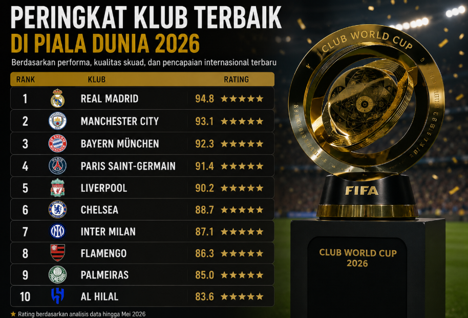 Peringkat Klub Terbaik di Piala Dunia 2026