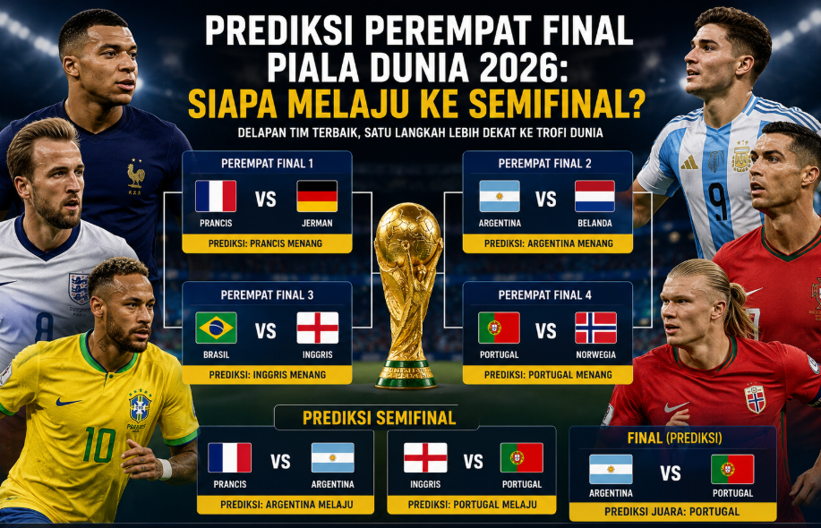 Prediksi Perempat Final Piala Dunia 2026 Siapa Melaju ke Semifinal