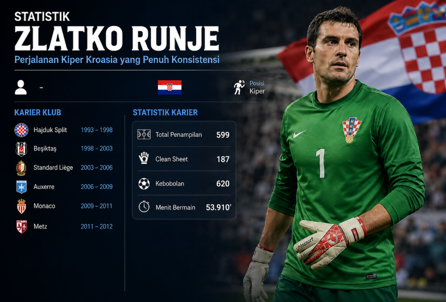 Zlatko Runje: Perjalanan Kiper Kroasia yang Penuh Konsistensi